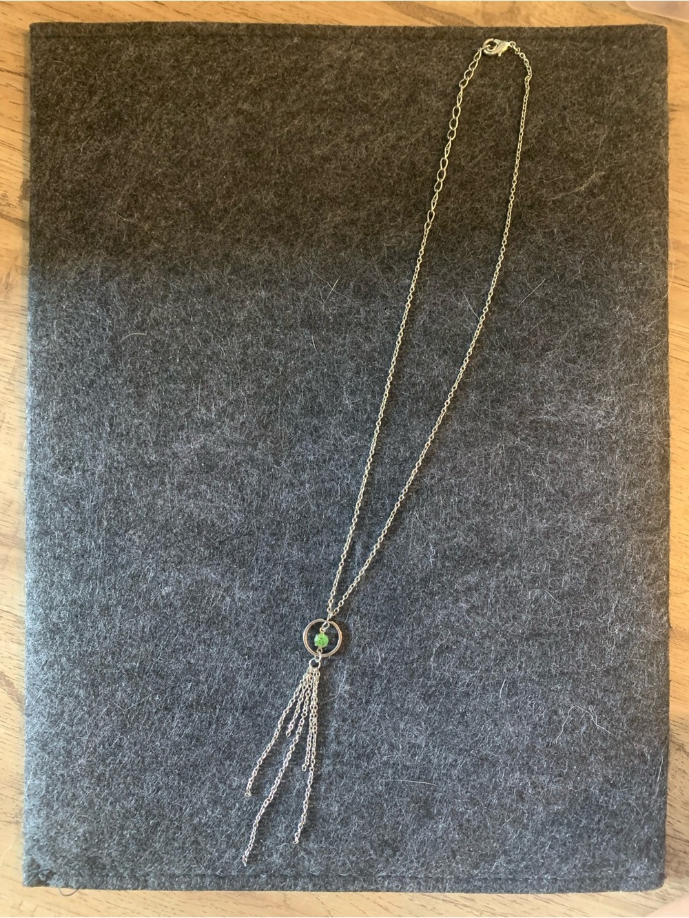 ⭐️3 for $10⭐️ Silver Green Jewel Dangly Necklace